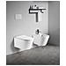 Sanitari Sospesi Wc E Bidet In Ceramica Copriwater Soft-close Ponente Bianco Lucido - Foto miniatura 1