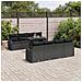 Set Divano da Giardino 9 pcs Nero 100 x 55 x 73 cm Poly Rattan - Foto miniatura 2