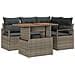 Set Divano da Giardino 5 pcs Grigio Poly Rattan - Foto miniatura 1