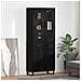 Credenza 2 pcs Rovere Nero Legno Stratificato e Vetro - Foto miniatura 2