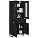 Credenza 2 pcs Rovere Nero Legno Stratificato e Vetro - Foto miniatura 3