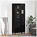 Credenza 2 pcs Rovere Nero Legno Stratificato e Vetro - Foto miniatura 2