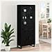 Credenza 2 pcs Rovere Nero Legno Stratificato e Vetro - Foto miniatura 4