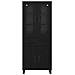 Credenza 2 pcs Rovere Nero Legno Stratificato e Vetro - Foto miniatura 8