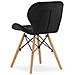 WAKO Velvet Chair Modern Ergonomic Black x3 - Foto miniatura 5
