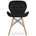 WAKO Velvet Chair Modern Ergonomic Black x3 - Foto miniatura 3