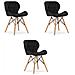 WAKO Velvet Chair Modern Ergonomic Black x3 - Foto miniatura 1