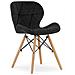 WAKO Velvet Chair Modern Ergonomic Black x3 - Foto miniatura 2