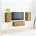 Set mobile TV 6 pcs Rovere artigianale Legno multistrato - Foto miniatura 4
