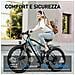 Bicicletta Elettrica 26 Pollici E-bike 250w Batteria 36v13ah 21 Velocità Autononomia 25-50km Gt900 Nero - Foto miniatura 6
