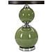 Lampada Da Tavolo Eva Two In Vetro Verde E Grigio Con Paralume In Tessuto — Ø 38 Cm - Foto miniatura 2
