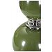 Lampada Da Tavolo Eva Two In Vetro Verde E Grigio Con Paralume In Tessuto — Ø 38 Cm - Foto miniatura 4