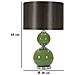 Lampada Da Tavolo Eva Two In Vetro Verde E Grigio Con Paralume In Tessuto — Ø 38 Cm - Foto miniatura 6