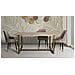 Tavolo Da Pranzo Ankara In Mdf E Ferro Naturale E Oro 180x90x78 Cm - Foto miniatura 7
