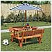 Tavolo da Picnic per 4 Bambini con Ombrellone Legno di Abete - Foto miniatura 2