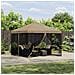 Gazebo da giardino con pareti laterali 3 x 3 m Beige - Foto miniatura 2