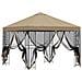 Gazebo da giardino con pareti laterali 3 x 3 m Beige - Foto miniatura 4