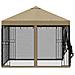 Gazebo da giardino con pareti laterali 3 x 3 m Beige - Foto miniatura 6