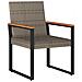 Set Mobili da Esterno 4 pcs Grigio e Blu Navy polyrattan - Foto miniatura 8
