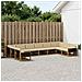 Set di divani da esterno con cuscino 10 pcs Naturale e Beige - Foto miniatura 2