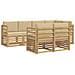 Set di divani da esterno 7 pcs Bianco e Beige - Foto miniatura 1