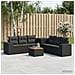 Set di divani 8 pz Nero Rattan sintetico e Acciaio - Foto miniatura 7