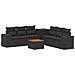 Set di divani 8 pz Nero Rattan sintetico e Acciaio - Foto miniatura 1