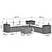 Set di divani 8 pz Nero Rattan sintetico e Acciaio - Foto miniatura 8