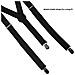 Tinta Unita Mens Bretella Bow Tie Set Clip Su Y Forma Bretelle Regolabili - Foto miniatura 3