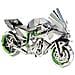 Fascinations Metal Earth Iconx Kawasaki Ninja Puzzle Di Metallo 3d - Foto miniatura 5