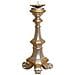 Candeliere In Legno Finitura Foglia Argento E Oro L19xpr19xh40 Cm Made In Italy - Foto miniatura 1