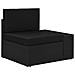 Set Divani Da Giardino 5 Pz In Polyrattan Nero - Foto miniatura 7