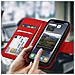 Custodia Iphone 11 Pro Max Porta Carte In Pelle Funzione Stand Premium Rosso - Foto miniatura 2
