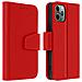 Custodia Iphone 11 Pro Max Porta Carte In Pelle Funzione Stand Premium Rosso - Foto miniatura 1
