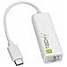 Convertitore Adattatore, Usb 3.1 Type C Male - Rj45 Female, 10/100/1000 Mbps, Bianco - Foto miniatura 2