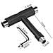 Black 5 Way Scooter Skateboard Strumento Longboard Con Chiave Turner - Foto miniatura 2