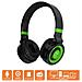 Cuffia Bt Con Microfono Black Green - Foto miniatura 2