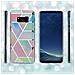 Custodia Compatibile Con Samsung Galaxy S8 Plus In Marmo Arcobaleno No. 11 - Coperchio Protettivo In Silicone Tpu Con Motivo A Mosaico - Foto miniatura 6