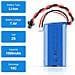 1 Pezzo Batteria Lipo Da 1500mah 7.4v 2s Per U12a S033g Q1 H101 Con Connettore Sm-2p Per Rc Giocattoli Barca Auto Drone - Foto miniatura 2