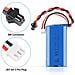 1 Pezzo Batteria Lipo Da 1500mah 7.4v 2s Per U12a S033g Q1 H101 Con Connettore Sm-2p Per Rc Giocattoli Barca Auto Drone - Foto miniatura 3