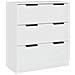 Credenza Bianca 60x30x70 Cm In Legno Multistrato - Foto miniatura 2