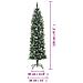 Albero Di Natale Artificiale Sottile Con Base 120 Cm Pvc - Foto miniatura 6