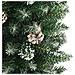 Albero Di Natale Artificiale Sottile Con Base 120 Cm Pvc - Foto miniatura 7