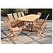 Tavolo Da Giardino Ovale E 10 Sedie In Teak Kajang - Foto miniatura 7