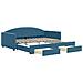 Divano Letto Estraibile Con Cassetti Blu 100x200 Cm In Velluto - Foto miniatura 1