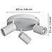 Spot Moderno Telimbela Z In Acciaio Bianco 3 Luci Gu10 4,9w Ip20 - Foto miniatura 3