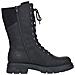 Black Casual Closed Ladies Mid Height Boots Stivaletti Pelle Sintetica Scarpe Donna Nero Eu 37, Z9131-00 - Foto miniatura 3