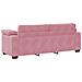 Divano a 3 Posti rosa 178 cm in Velluto - Foto miniatura 5