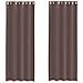 Tende In Voile Con Occhielli 2 Pz Marrone 140x260 Cm - Foto miniatura 2
