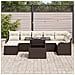 Set Divano da Giardino 8 Pezzi con Cuscini Marrone Polyrattan, Divano da Giardino 2 Posti con Stoccaggio e Cuscini Marrone Polyrattan - Foto miniatura 3